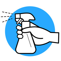 消臭・消毒スプレーのボトルアイコン素材