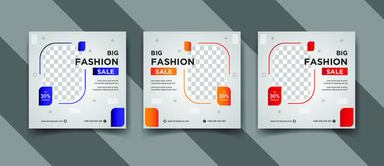 Fashion sale instagram social media post banner