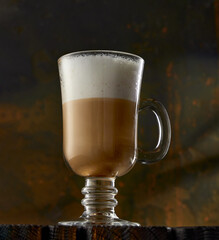 Cocktails in glassware on stone background