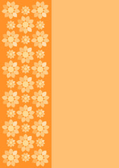 vertical decorative cover. floral frame in shades of peach. business layout. a4.template of a brochure, notebook, leaflet.