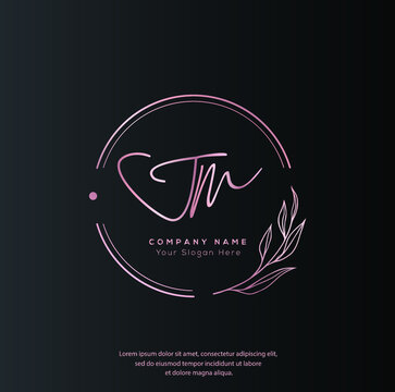 J MJM Initial letter handwriting and signature logo. Beauty vector initial logo .Fashion, boutique, floral and botanical