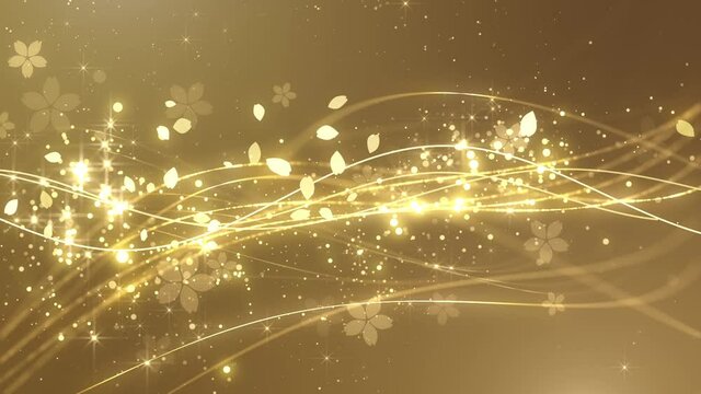 　桜 金 背景 輝き 和風 日本 春 四季 季節 黄金