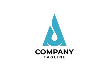 water drop letter A logo.