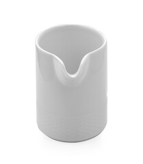 White tea glass on white background