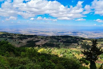 Fototapeta na wymiar landscape of mountains of kenya