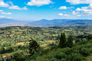 landscape of mountains of kenya