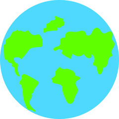 Earth globe sphere planet map vector. Earth day. Nature world map logo