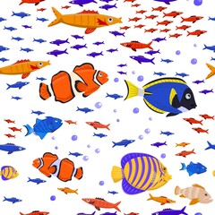 Fototapeta premium Undersea Seamless Pattern