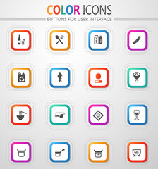 Food and kitchen icons set