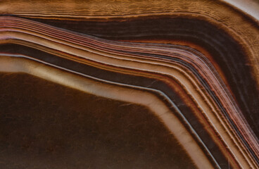 macro texture with agate brown light and dark lines
