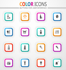 Food and kitchen icons set