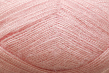 soft pastel pink yarn close up