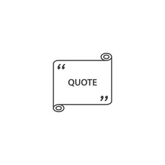 Quote blank frame, Vector icon background template