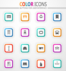 Furniture icons set