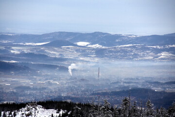 smog, bad air quality, smoke over the city, © Albin Marciniak