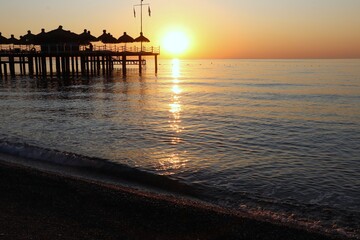 sunset on the beach