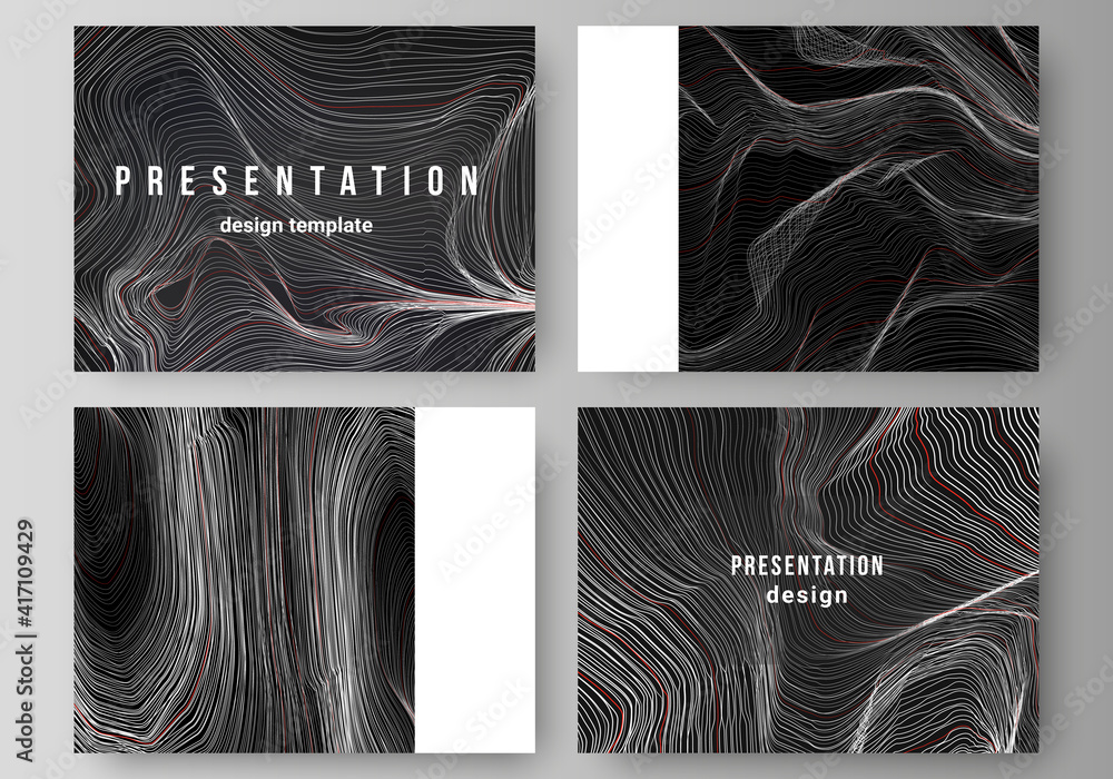 Poster the minimalistic abstract vector illustration of the editable layout of the presentation slides desi