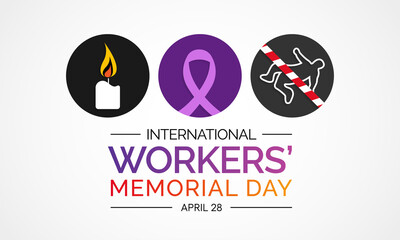 Vector illustration on the theme of International workers memorial day observed each year on April 28th across the globe.