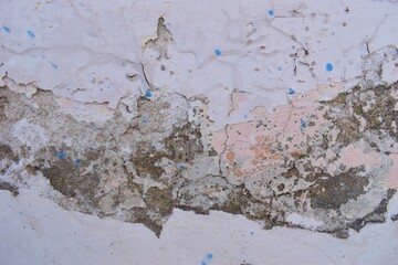 A high resolution old concrete cement with cracks and natural destruction from time and weather conditions