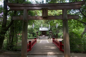 日本の伝統　鳥居と神社
