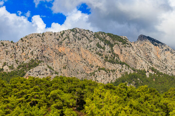 View of the Taurus mountains in Antalya province, Turkey