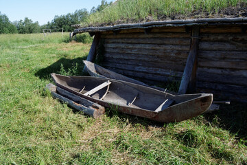Old boat near the house