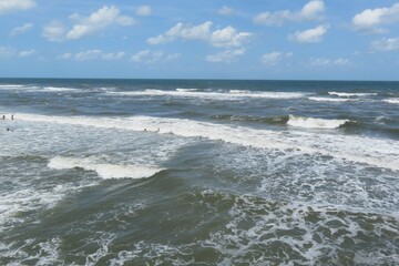 Beautiful ocean view on Atlantic coast of North Florida 