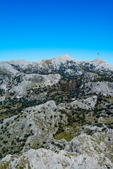 Mountain landscape with mountains in the distance