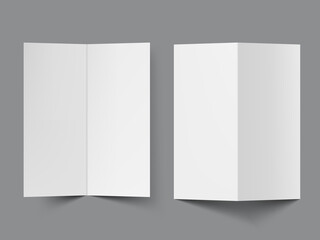 Blank Half Fold Brochure Template For Presentation
