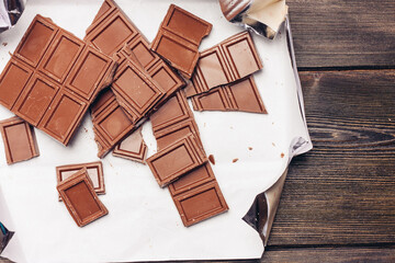 chocolate sweets delicacy dessert wooden table cake