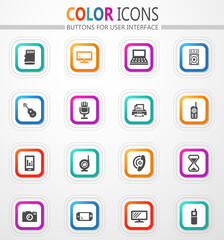 Home appliances icons set