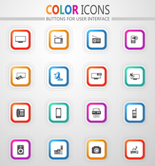 Home appliances icons set