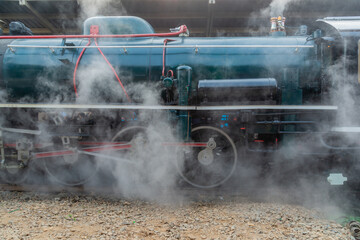 Antique stream locomotive