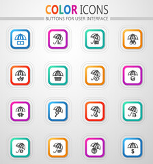 Insurance icons set
