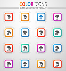 Insurance icons set