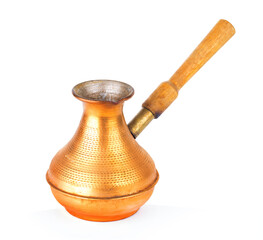 Vintage copper cezve coffee maker