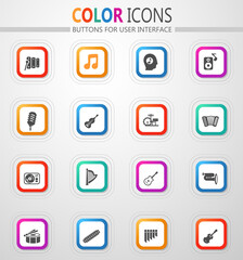 Music icons set