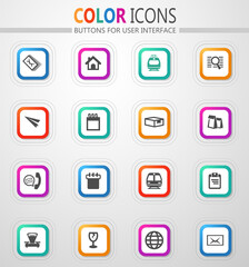 Post service icons set