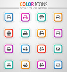 Print icons set