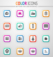 Real estate icons set