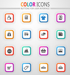 Shop icons set