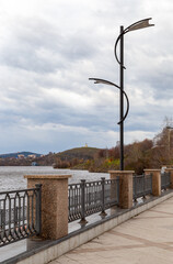 Gazebo on the pond embankment Tagil. Nizhny Tagil. Sverdlovsk region. Russia