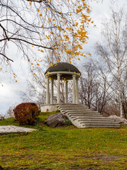 Gazebo on the pond embankment Tagil. Nizhny Tagil. Sverdlovsk region. Russia