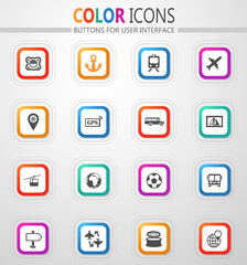 Travel icons set
