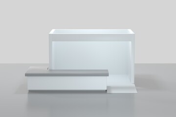 3D rendering white display stand