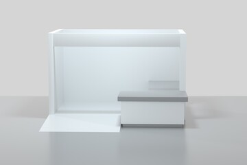 3D rendering white display stand