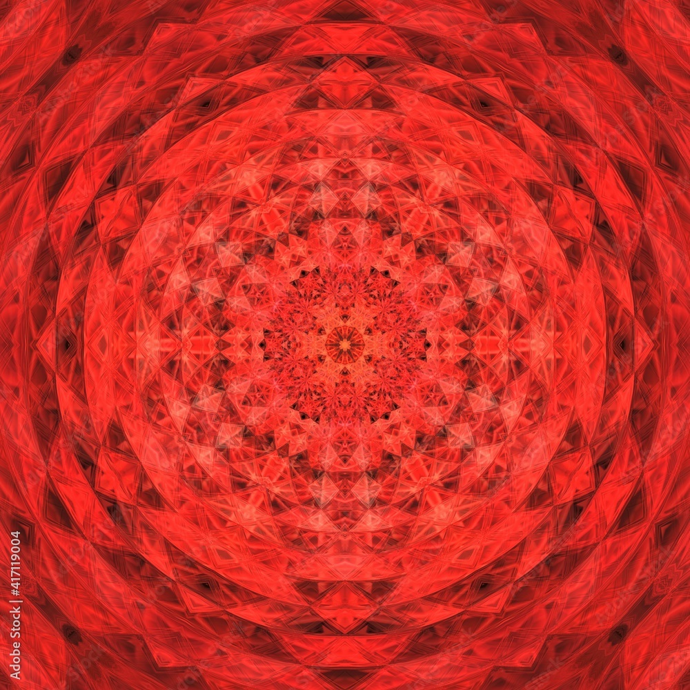 Poster delicate 3d hexagonal repeating pattern and design in orange colours
