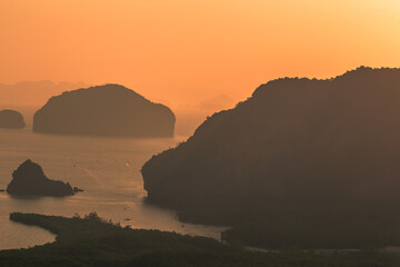 Wallpaper blurred nature of the twilight light in the evening by the large water basin surrounded...