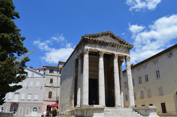 The Roman tempel in Pula, Croatia