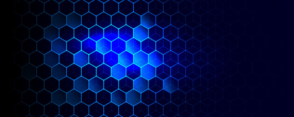 hexagonal abstract technology background. Vector Illustration